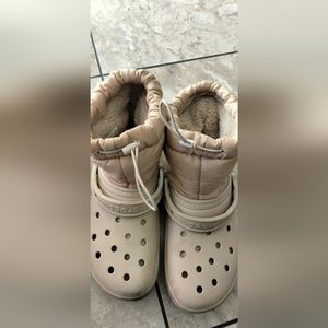 Neutral crocs size 9.5